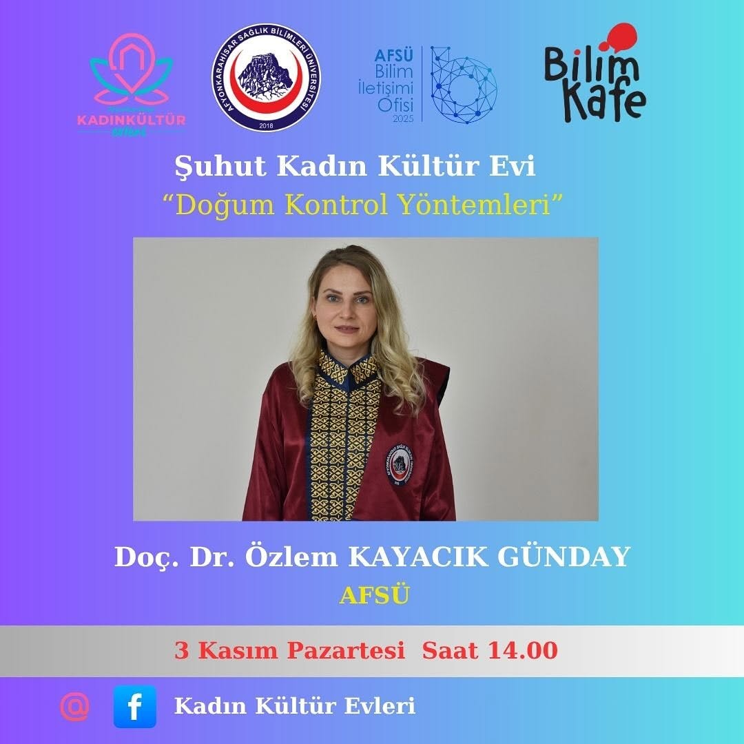 Afyonkarahisar'da Kadın Kültür Evlerinde Doğum Kontrol Yöntemleri Eğitimi Verilecek