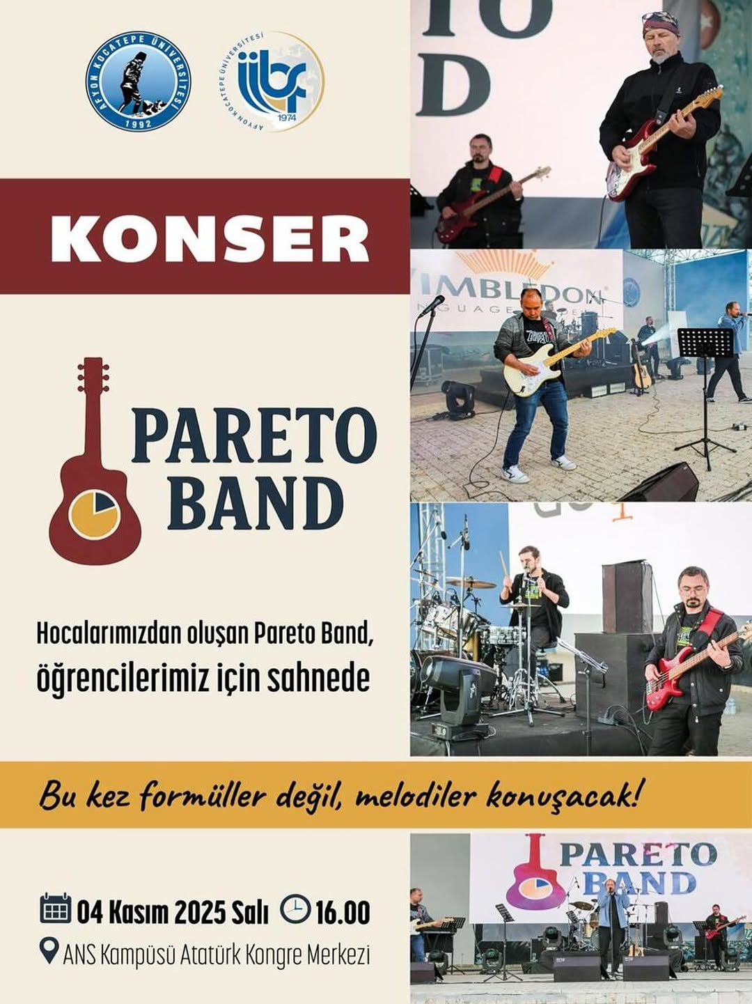 Pareto Band, Afyon Kocatepe Üniversitesi'nde Konser Verecek