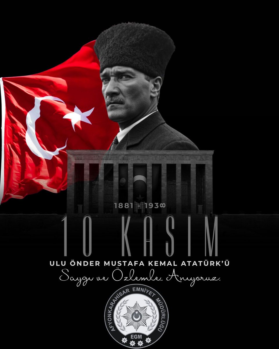 10 Kasım'da Atatürk, Afyonkarahisar'da Saygı ve Minnetle Anıldı