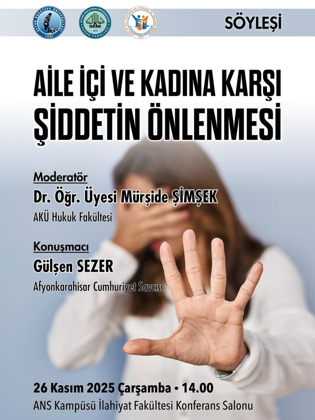 AKÜ'de Aile İçi Şiddet Konferansı Düzenleniyor