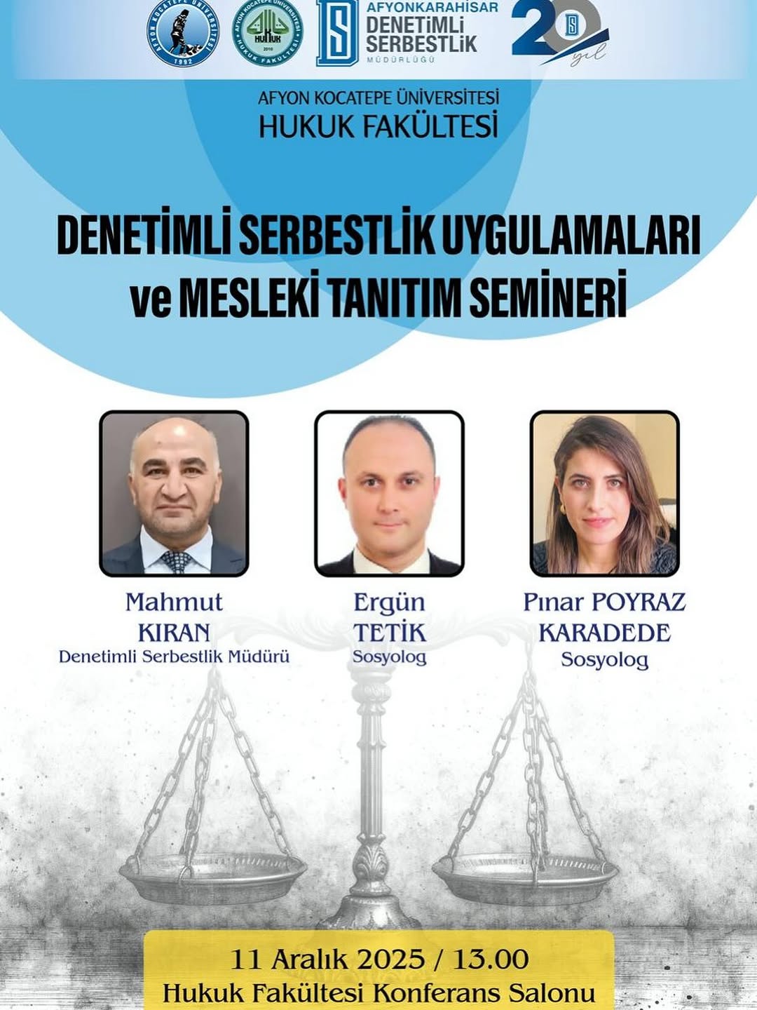 AKÜ'de Denetimli Serbestlik Semineri