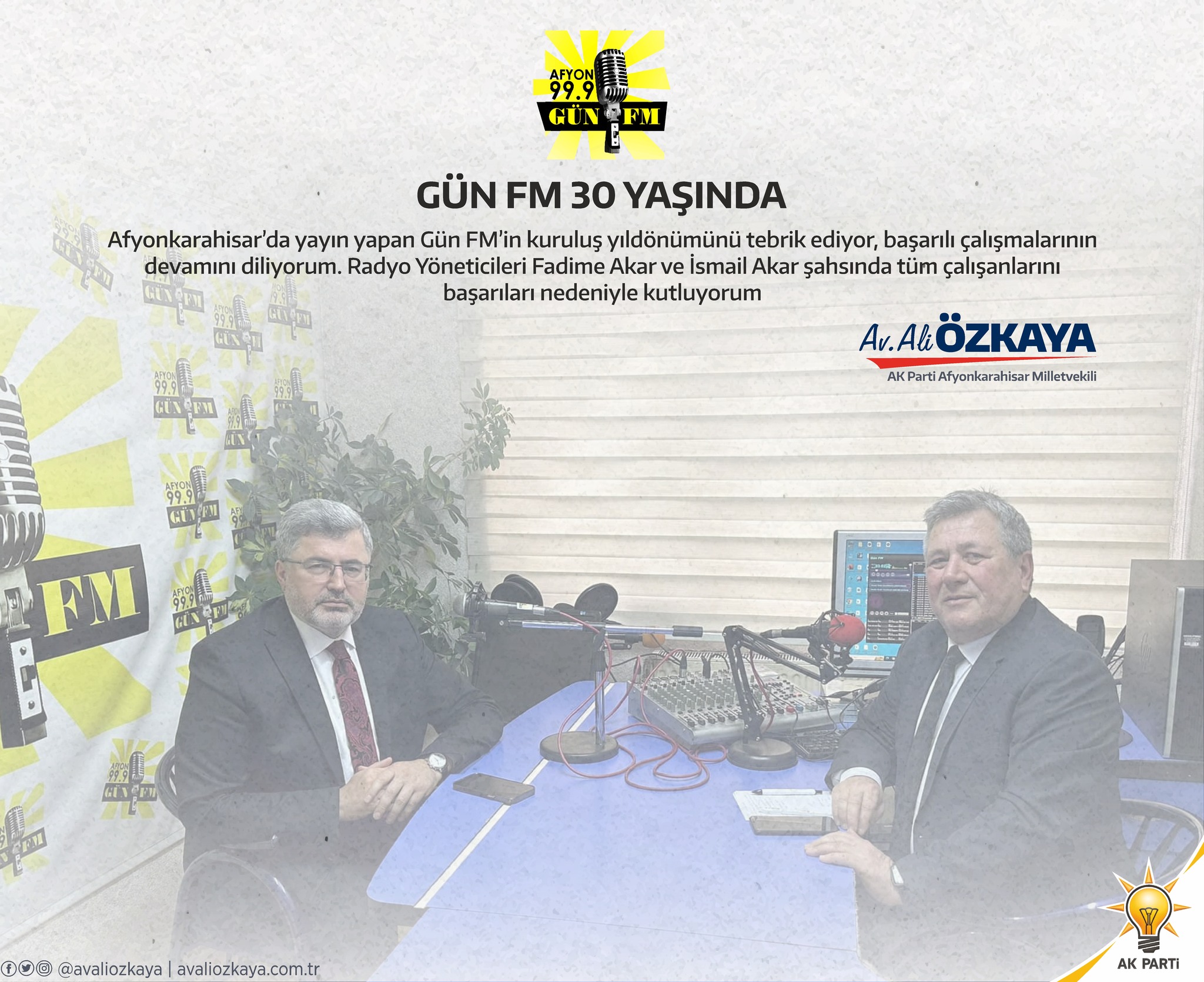 Gün FM'in 30. kuruluş yıl dönümü kutlandı