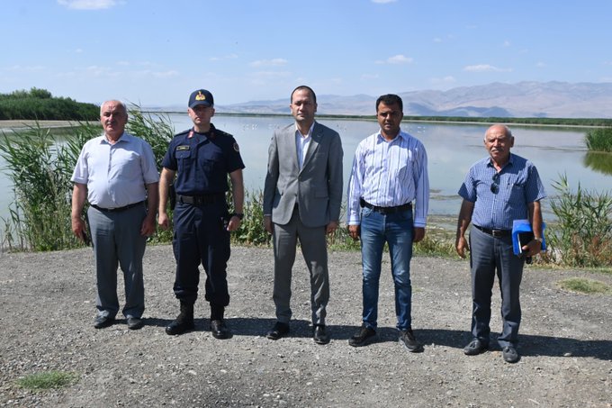 Çay Kaymakamı ve Yetkililer Eber Gölü'nü Ziyaret Etti