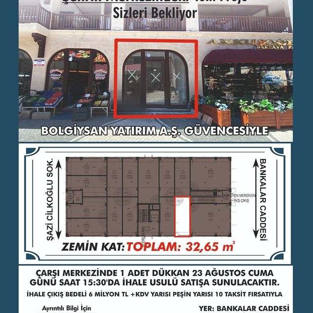 Bolvadin belediyesi dükkan satıyor