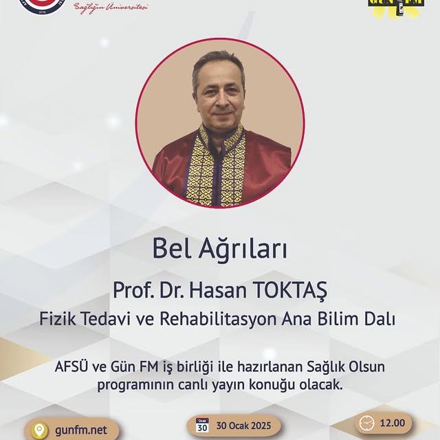 Prof. Dr. Hasan Toktaş, Gün FM'de Sağlık Programına Konuk Oluyor