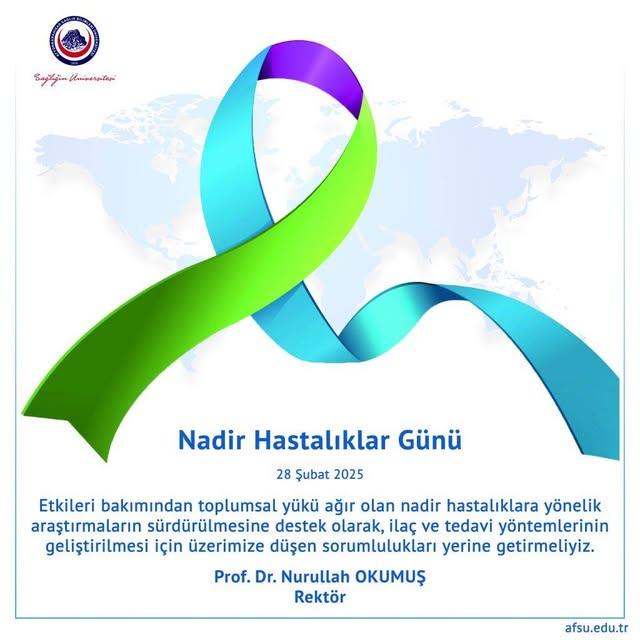 Rektör Prof. Dr. Okumuş'tan Nadir Hastalıklar Günü Mesajı