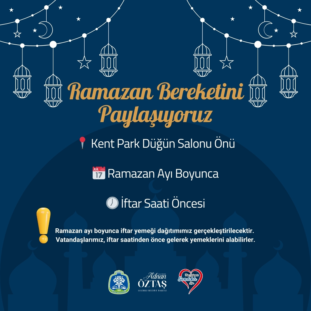 Sandıklı Belediyesi Ramazan Ayı Boyunca İftar Yemeği Dağıtımına Başlıyor