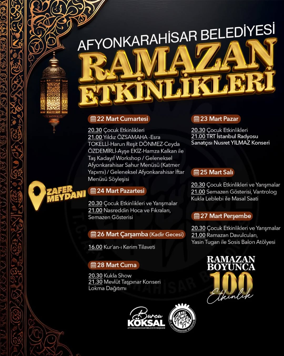 Zafer Meydanı'nda Ramazan Coşkusu Devam Ediyor
