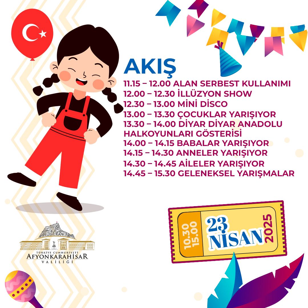 Afyonkarahisar'da 23 Nisan Coşkusu Yaşanacak