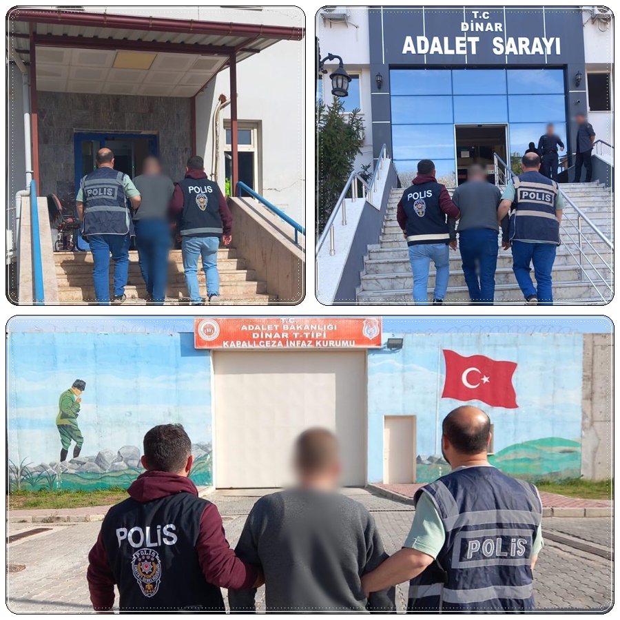 Aranan Firari Şüpheli Dinar'da Yakalandı