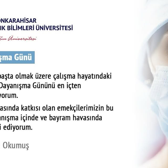 AFSÜ Rektörü Okumuş'tan Emek ve Dayanışma Günü Mesajı
