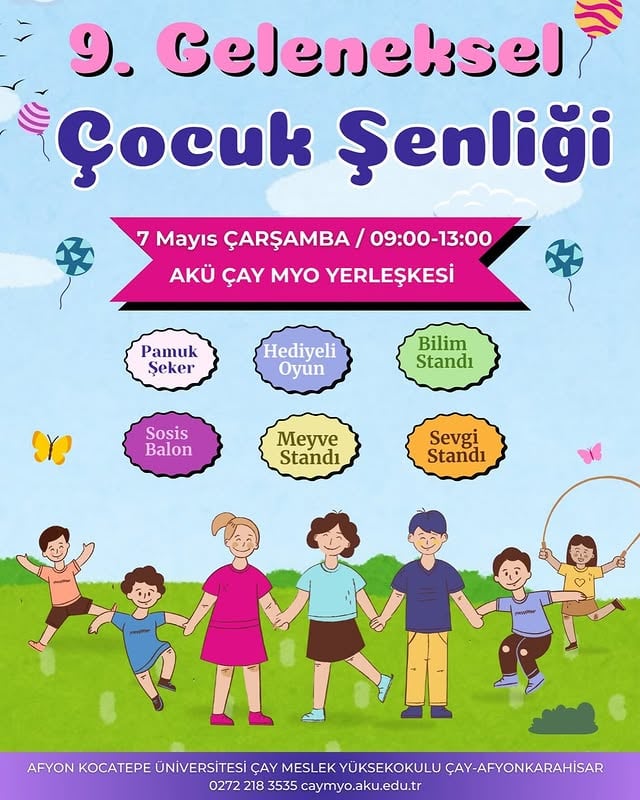 Afyon Kocatepe Üniversitesi'nde Geleneksel Çocuk Şenliği Düzenlendi