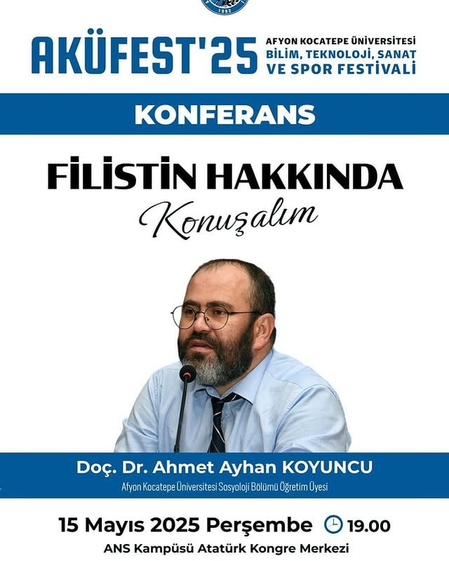 Afyon Kocatepe Üniversitesi'nde Filistin Konferansı Düzenlenecek