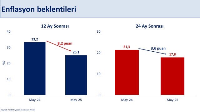 Enflasyon Beklentileri Düşüşte: 12 Ay Sonrası Yüzde 25,1'e Geriledi