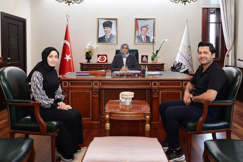 Afyonkarahisar Valisi Yiğitbaşı, Ahmet Kalkan ve Aynur Melike Yekta'yı Kabul Etti