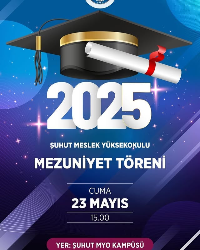Afyon Kocatepe Üniversitesi'nde Şuhut Meslek Yüksekokulu Mezuniyet Töreni Gerçekleştirildi