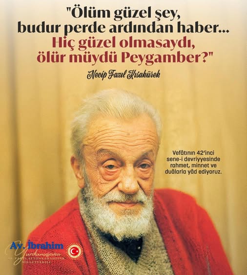 Ak Parti Milletvekili Yurdunuseven'den Necip Fazıl Kısakürek'i Anma Mesajı