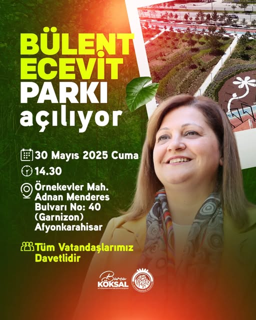 Afyonkarahisar'a Yeni Bir Yaşam Alanı: Bülent Ecevit Parkı Açılıyor