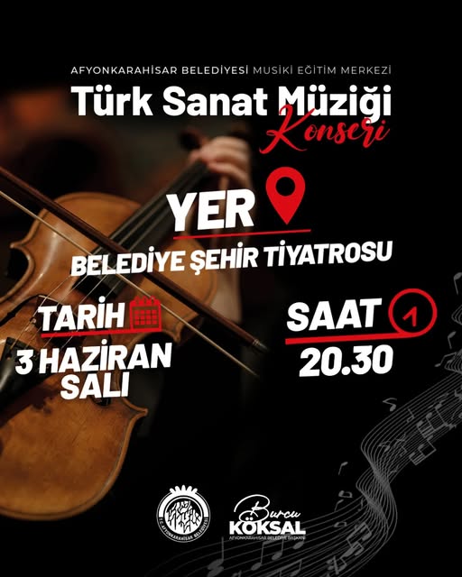 Belediye Şehir Tiyatrosu'nda Musiki Konseri Düzenleniyor