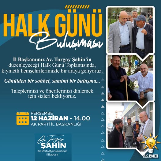 AK Parti Afyonkarahisar'da Halk Günü Etkinliği Düzenliyor