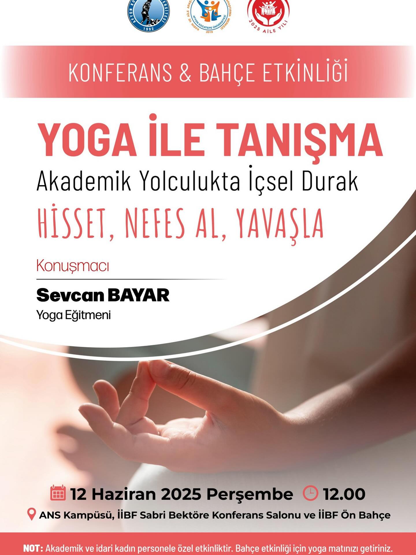 Afyon Kocatepe Üniversitesi'nde Yoga Etkinliği Düzenlendi