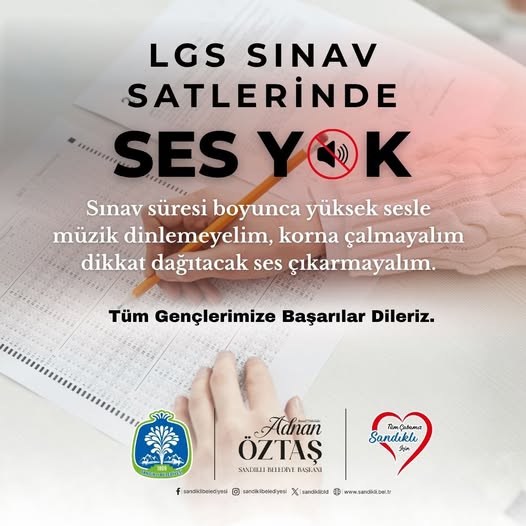 Sandıklı'da LGS Sınavı Önlemleri: Sessizlik Çağrısı Yapıldı