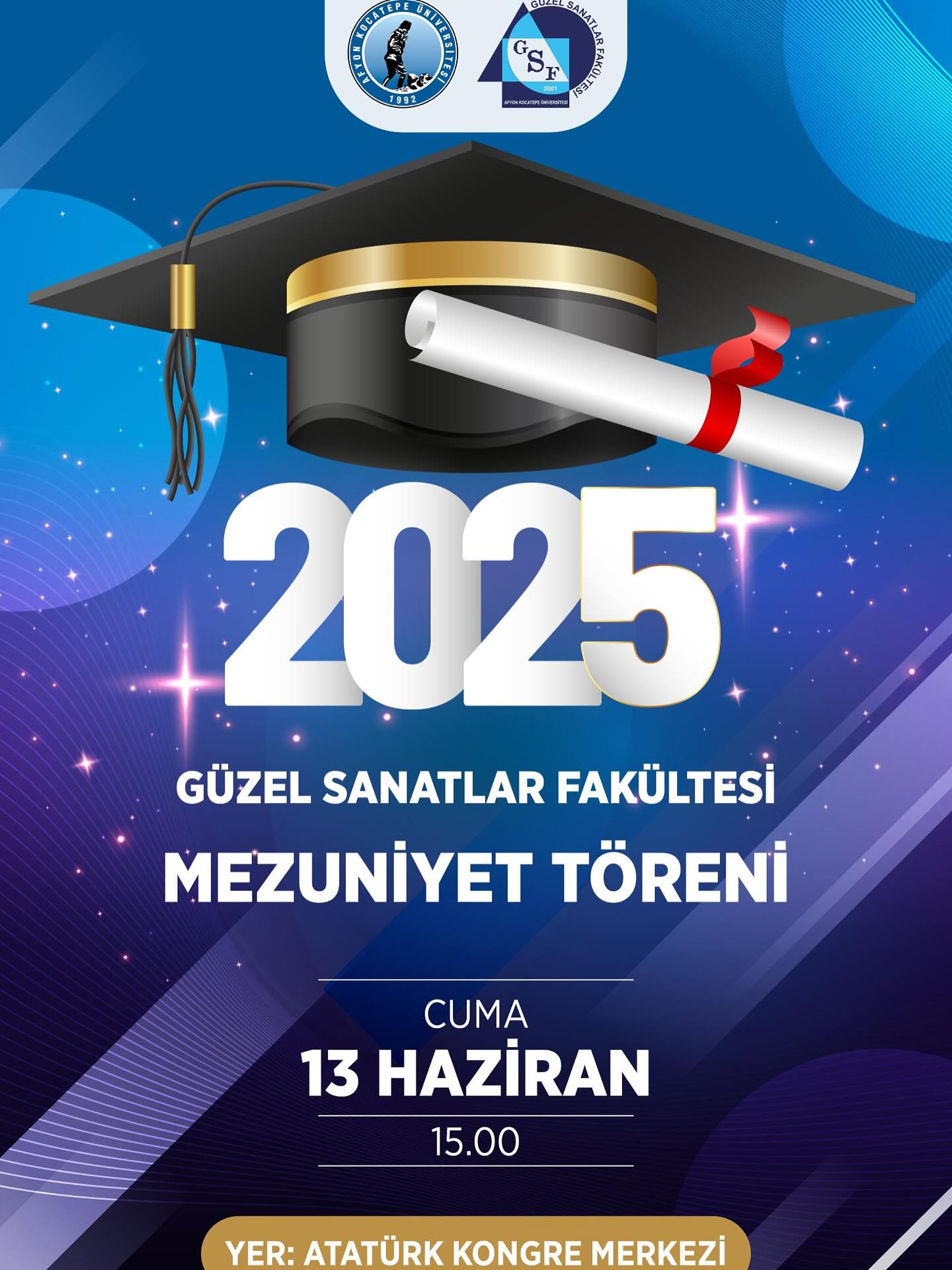 Afyon Kocatepe Üniversitesi'nde Mezuniyet Coşkusu