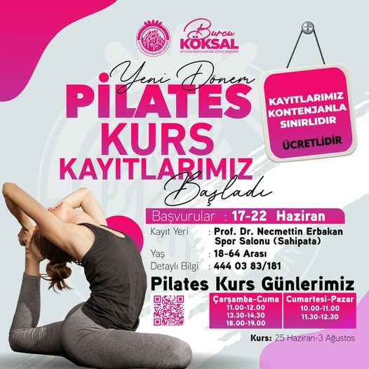 Pilates Kurs Kayıtları Başladı: Sağlıklı Yaşam İçin Erken Kayıt Fırsatı