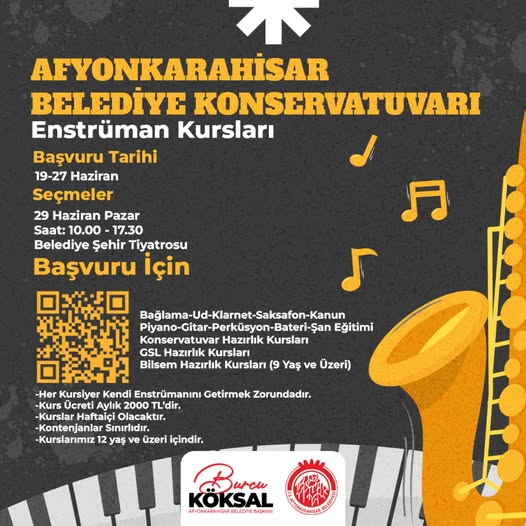 Belediye Konservatuvarı Enstrüman Kursları Başlıyor