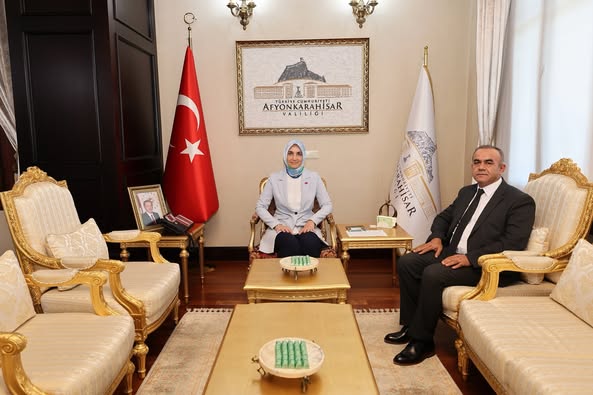Afyonkarahisar Valisi Yiğitbaşı, Samsat Belediye Başkan Yardımcısı Bozaner'i Kabul Etti