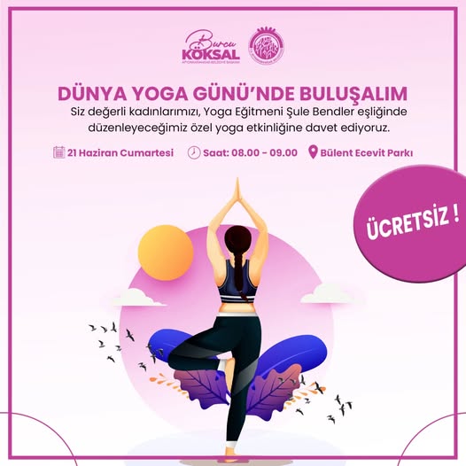 Dünya Yoga Günü'nde Bülent Ecevit Parkı'nda Buluşma