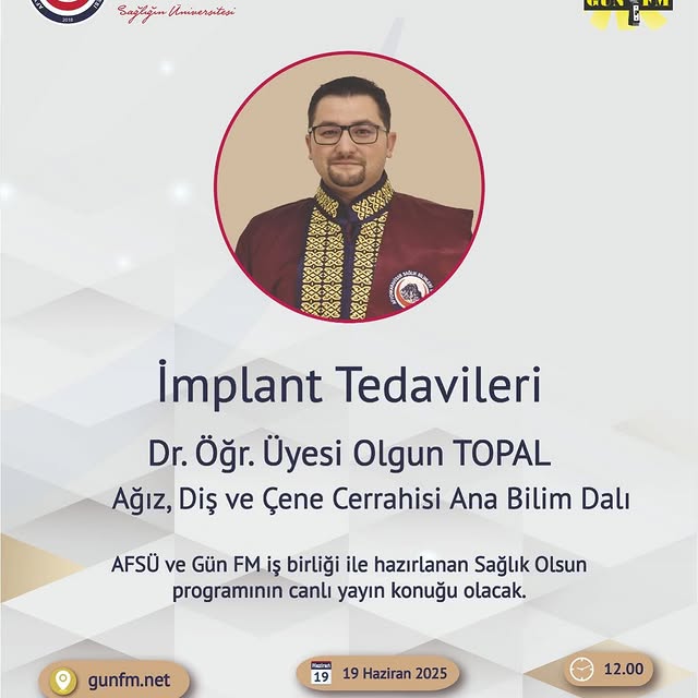 Afyonkarahisar Sağlık Bilimleri Üniversitesi'nden Dr. Öğr. Üyesi Topal, Sağlık Olsun Programında