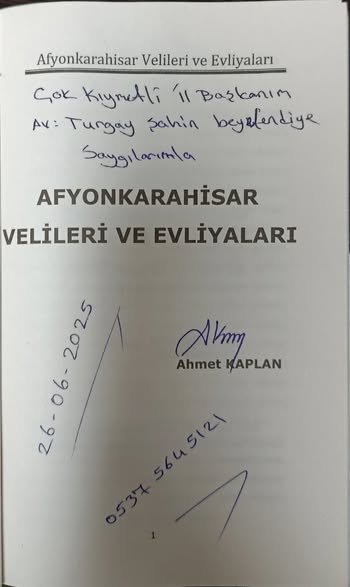 Afyonkarahisar'ın Manevi Tarihine Işık Tutan Yeni Eser Kitaplıklarda