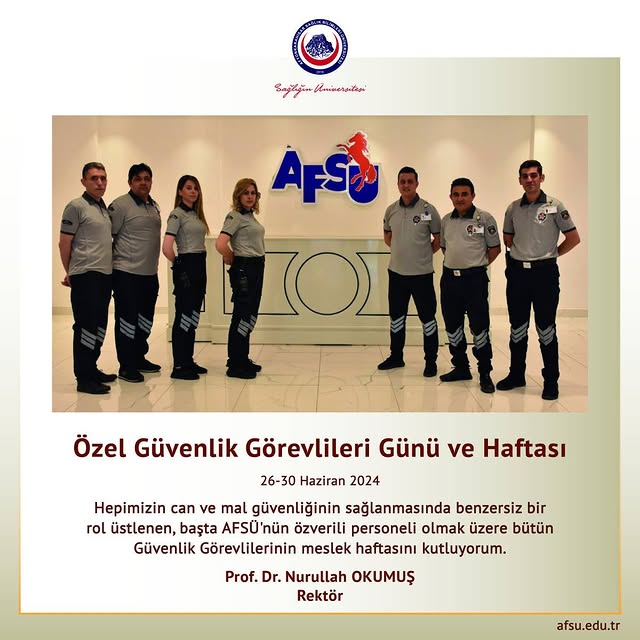 Afyonkarahisar Sağlık Bilimleri Üniversitesi Rektöründen Özel Güvenlik Günü Mesajı