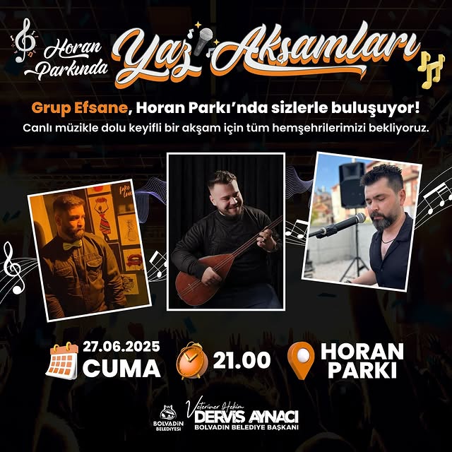 Bolvadin'de Grup Efsane Konseriyle Yaz Akşamları Şenlenecek