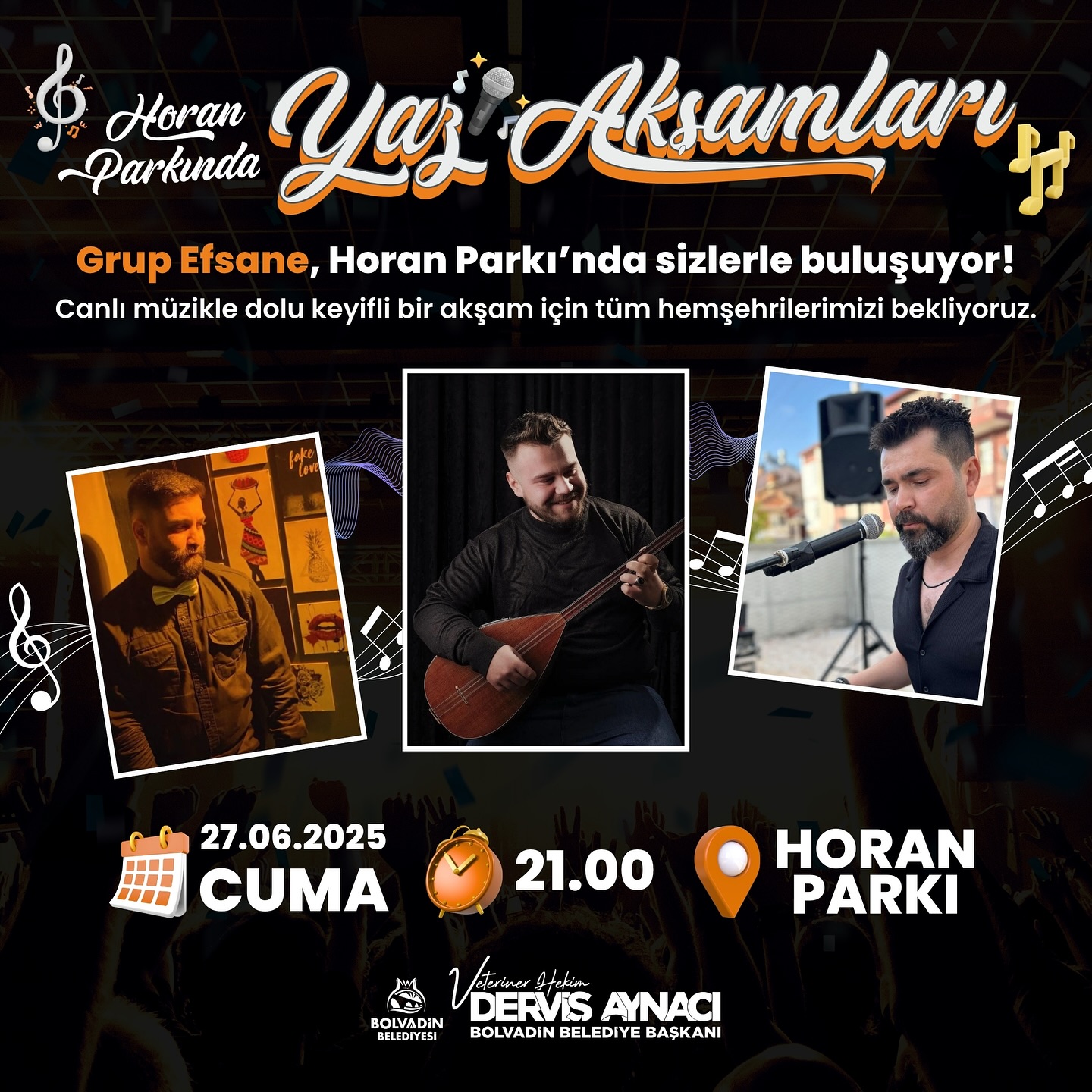 Bolvadin'de Grup Efsane Konseriyle Yaz Akşamları Renklenecek