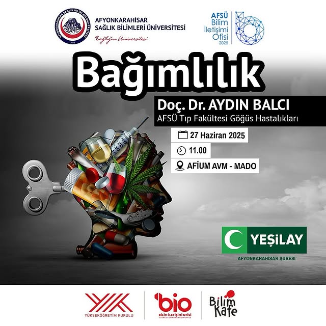 Afyonkarahisar Sağlık Bilimleri Üniversitesi'nde Bağımlılık Bilim Cafe Buluşması Düzenleniyor