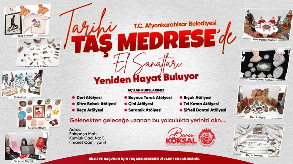 Tarihi Taş Medrese'de El Sanatları Yeniden Canlanıyor