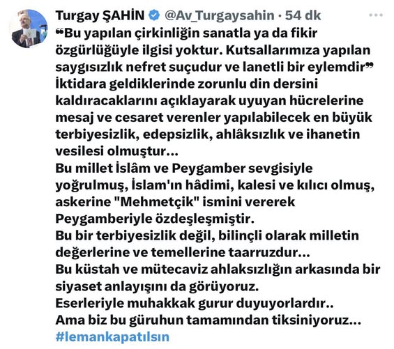 Afyonkarahisar'da Kutsallara Yönelik Saygısızlığa Tepki