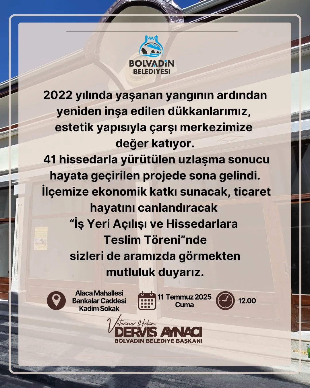 Bolvadin Çarşı Yangını Sonrası 8 Yeni İş Yeri Tamamlandı: Açılış Töreni 11 Temmuz'da