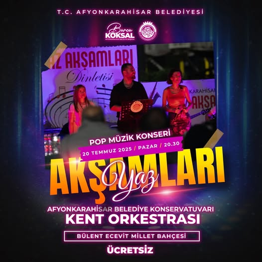 Bülent Ecevit Millet Bahçesi'nde Yaz Akşamları Konserleri Başlıyor