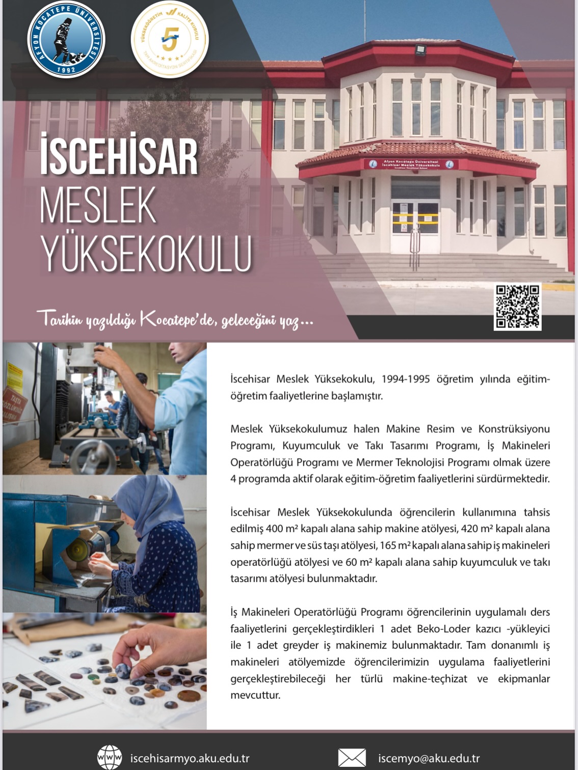 Afyon Kocatepe Üniversitesi İscehisar Meslek Yüksekokulu Yeni Öğrencilerini Bekliyor