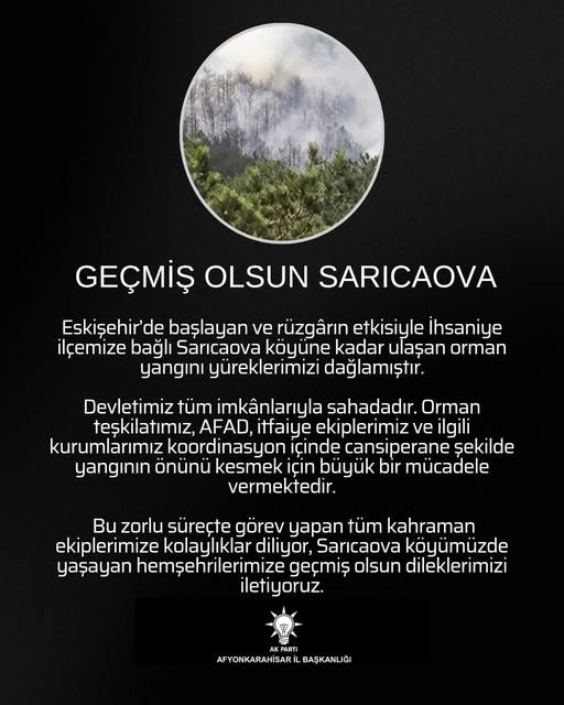 Afyonkarahisar'da Orman Yangını: Devlet Seferber Oldu
