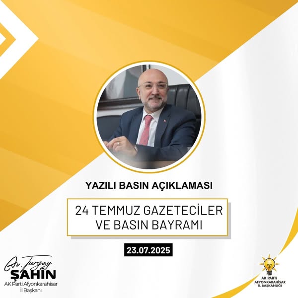 AK Parti Afyon İl Başkanlığı'ndan Yazılı Basın Açıklaması