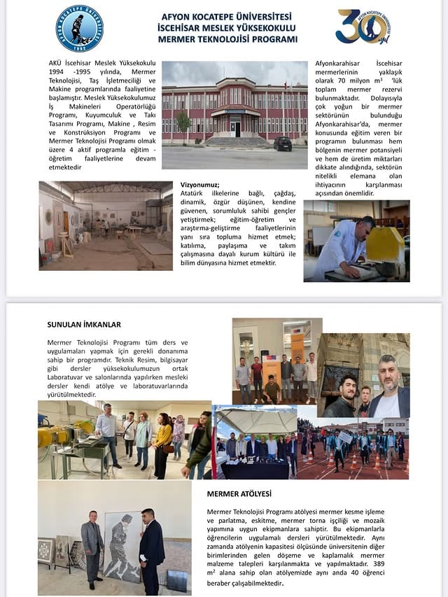 Afyon Kocatepe Üniversitesi Mermer Teknolojisi Programı ile Geleceğinizi İnşa Edin