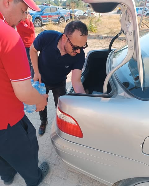 Afyonkarahisar'da Orman Yangınına AK Parti'den Destek