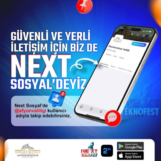 Afyonkarahisar Valiliği NEXT SOSYAL Platformunda
