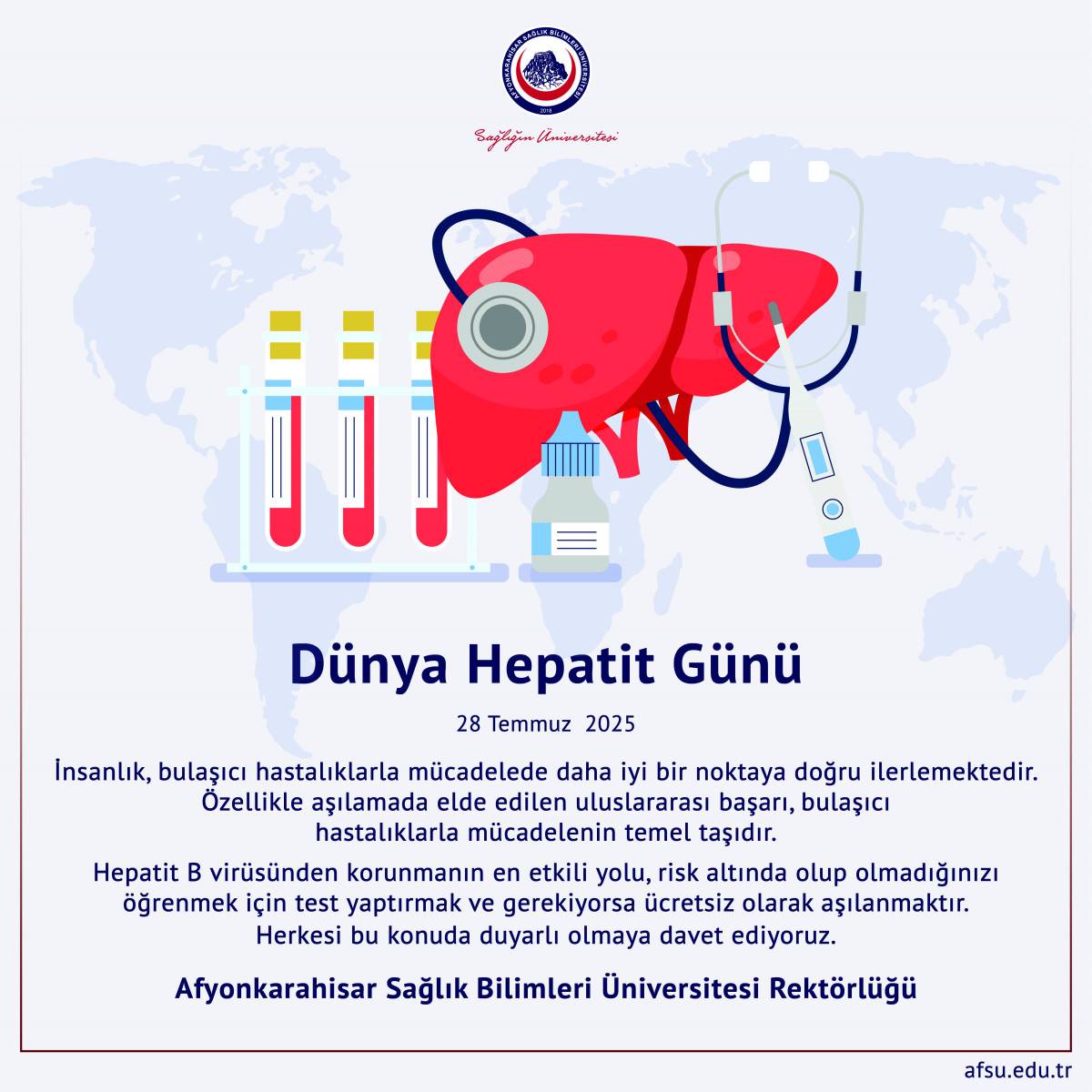 Dünya Hepatit Günü, Afyonkarahisar'da Bilinçlendirme Etkinlikleriyle Kutlanacak