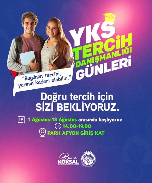 YKS Tercihleri İçin Afyon'da Özel Danışmanlık Günleri Düzenleniyor