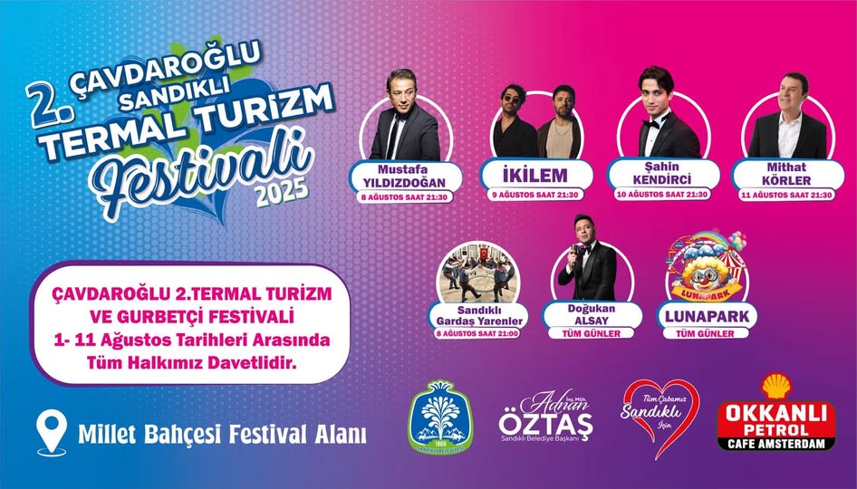 Sandıklı Gardaş Yarenler’den Kılıç Kalkan Gösterisiyle Başlayan Çavdaroğlu Termal Turizm ve Gurbetçi Festivali Coşkuyla Başladı